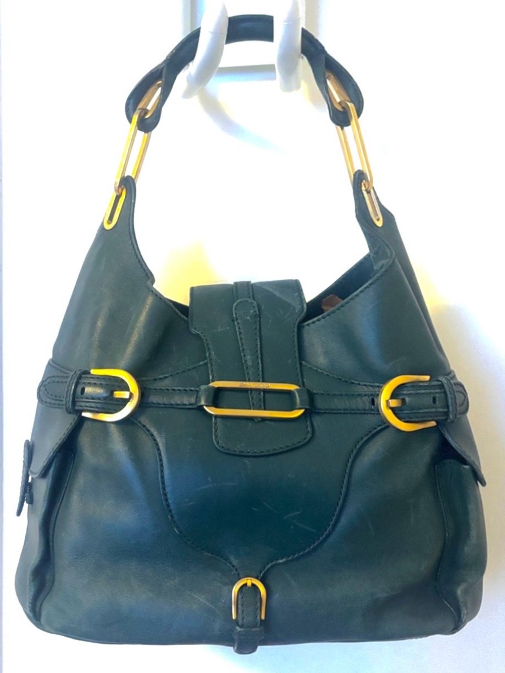 Jimmy Choo Teal Large Tulita Hobo Shoulder bag